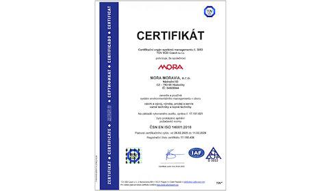Certifikát ISO 14001